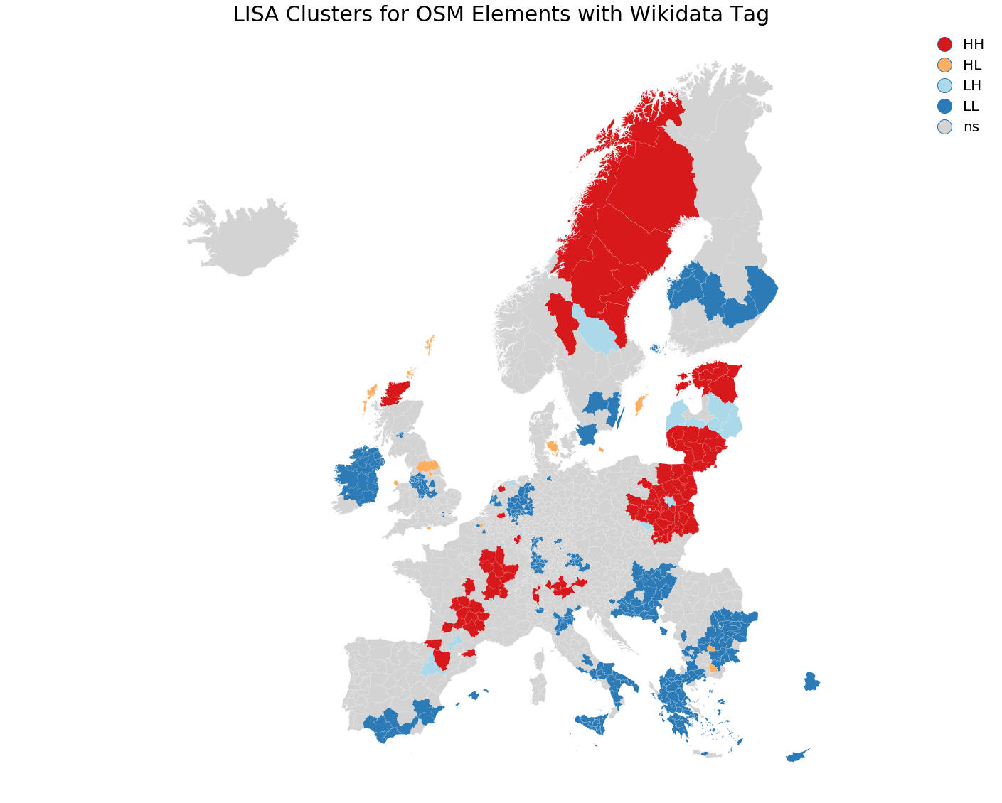 osm europe wikidata lisa clusters